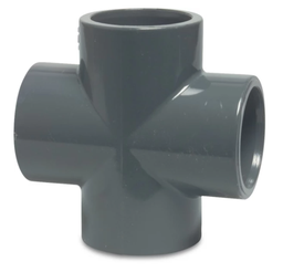 [04346] Druk PVC kruisstuk 40mm