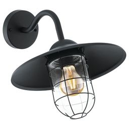 [71054] WANDLAMP MELGOA ZWART E27