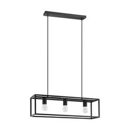 [74303] Eglo Blackcrow hanglamp 3x E27 zwart