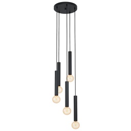 [74454] Eglo Cortenova hanglamp 5x E27 zwart