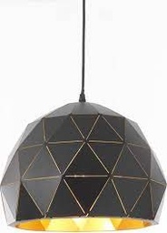 [74540] HANGLAMP OBLIA ZWART-GOUD