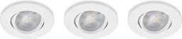 [74656] INBOUWSPOT LED INT ROND KANT 3X4,5W WIT