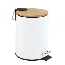 [75112] Afvalemmer Tortona 3L easy close - wit mat