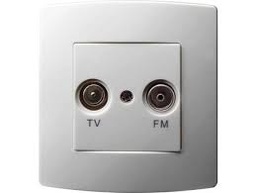 [78833] Profile inbouw stopcontact TV + FM wit