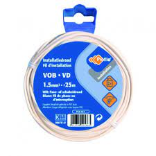 [10069] Profile VOB kabel 1.5mm² wit 25m